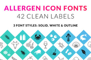 Food Allergen Dingbat Font for Clear, Compassionate Craft Design